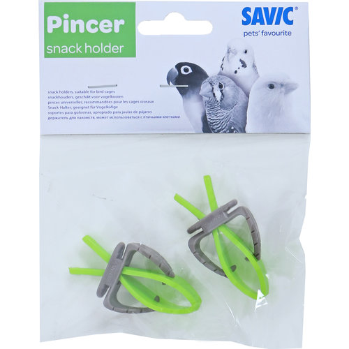Savic Savic snackhouder Pincer plastic, groen/grijs pak a 2 stuks.