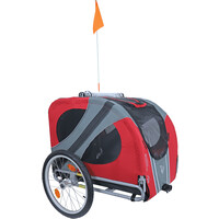 Doggy Ride Doggy Ride fietskar Novel 20 cabin only, rood/grijs.