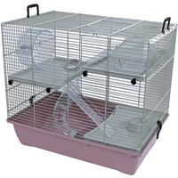 Interzoo Interzoo hamsterkooi Pinky 3, pastel roze.