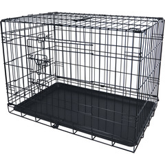 Boon Boon draadkooi 2-deurs economic zwart nr. 2, 77x48x56 cm.