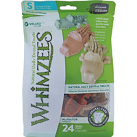Whimzees Whimzees alligator assorti small, 24 stuks in valuebag.
