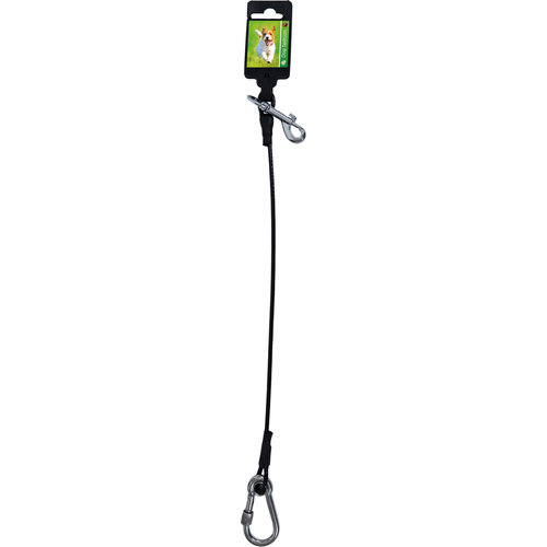 Boon Boon Dog fashion vastleglijn gecoat staaldraad zwart, 55 cm.