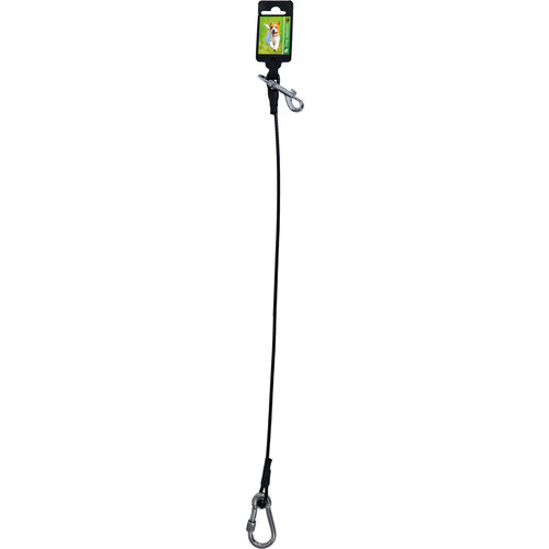 Boon Boon Dog fashion vastleglijn gecoat staaldraad zwart, 70 cm.