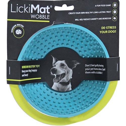 Licki Mat Licki Mat hond likmat Wobble turquoise, 17x8 cm.