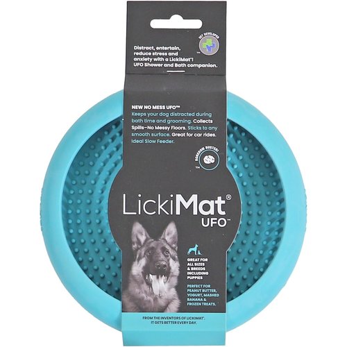Licki Mat Licki Mat hond likmat Ufo turquoise, 18x3 cm.