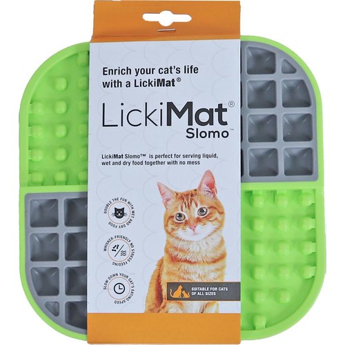 Licki Mat Licki Mat kat likmat Slomo groen, 20 cm.