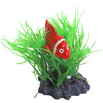 Boon Boon Aqua Deco ornament polyresin plant met clownsvis, 10 cm.