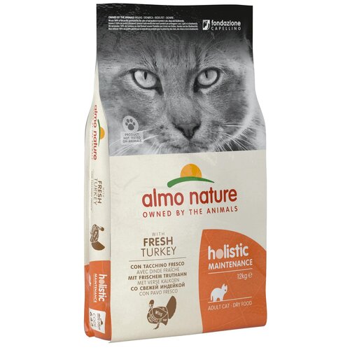 Almo Nature AN Holistic Kat Kalkoen 12 kg.