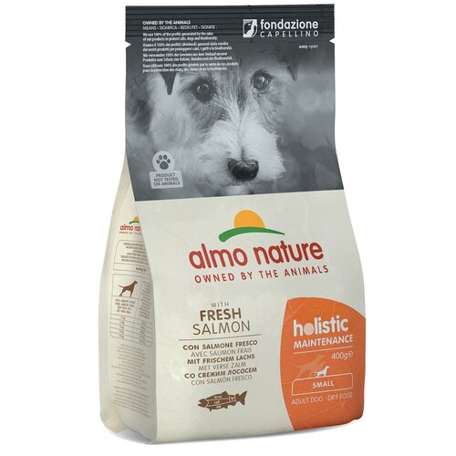 Almo Nature AN Holistic Dog S Zalm & Rijst 400 gr.