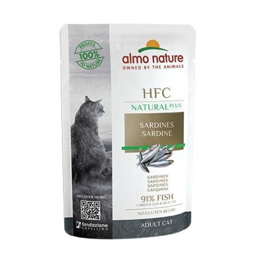 Almo Nature AN Plus Sardientjes 55 gr.