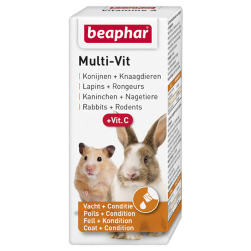 Beaphar Multi-Vit Konijnen en Knaagdieren 20 ml.