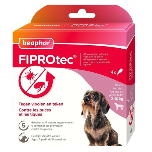 Beaphar FiproTec Dog 2-10 kg. 3+1 4 pip. 2 - 10 kg