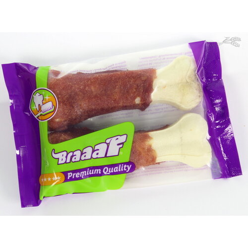 Braaaf Hondensnacks Braaaf Geperst Been Eend 130 gr. 2 st. 12,5 cm