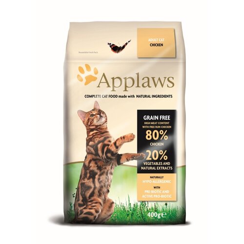 Applaws Hond & Kat Applaws Chicken adult Cat Brokjes   400 gr.