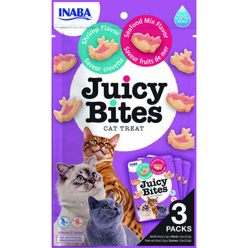 Inaba Inaba Juicy Bites Shrimp & Seafood Mix 3x11,3 gr.