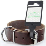 Tijssen goed voor dieren Halsband Vetleer Bruin 1 st. 35 mm / 45 cm