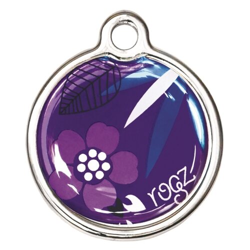 Rogz Passportz IDTag Metal S Purple Forest 1 st. Small