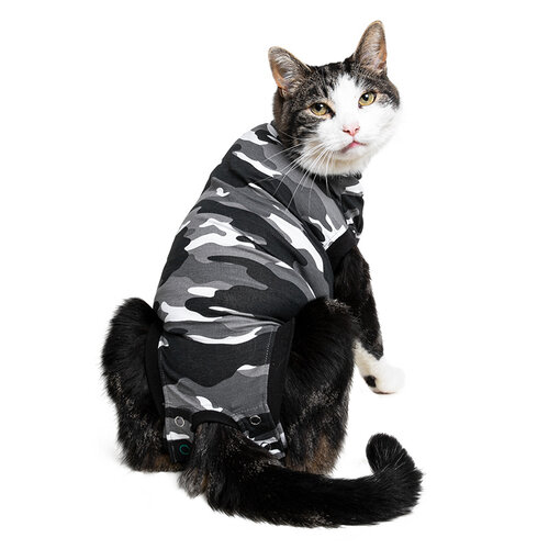 Suitical Happy Recovery Recovery Suit Cat Z Camo Small Black 1 st. 43cm