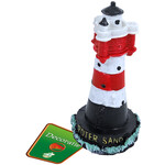 Boon aqua deco Boon Aqua Deco ornament polyresin vuurtoren rond rood/wit, 11 cm.