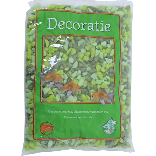 Boon Aqua Deco glitter gravel mix groen, zak à 1 kg.