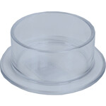 Universele voerbak rond plastic transparant, Ø 7 cm.