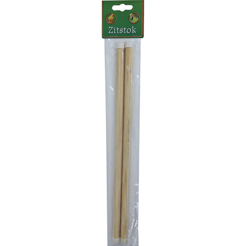 Zitstok hout met dop 12 mm/35 cm, zak a 2 stuks.