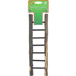 Boon Boon vogelspeelgoed ladder hout Natural 7 traps, 28 cm.