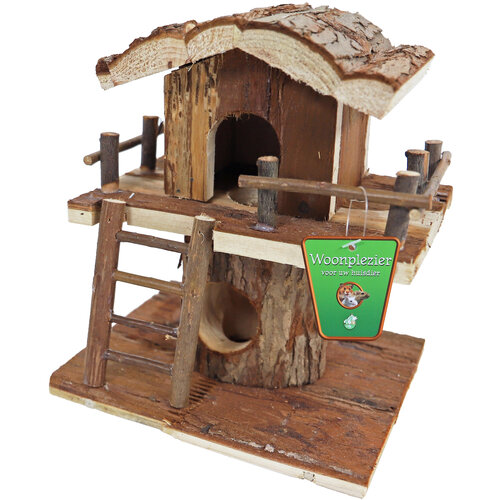 Boon hamsterhuis boomhut natural, 22 cm.