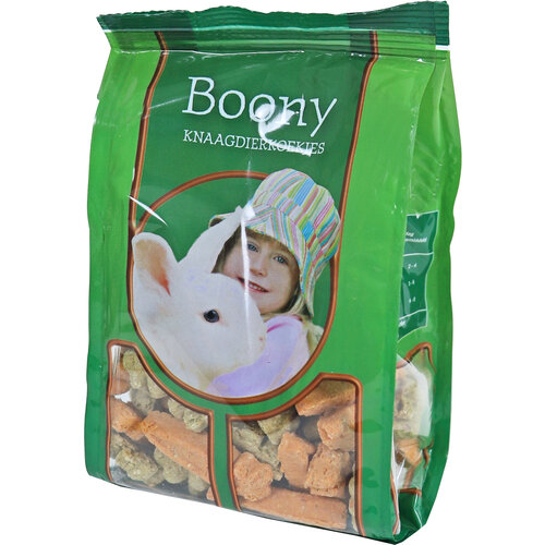 Boony Snacks Boony knaagdiersnack klavertjes en worteltjes mix, 150 gram.