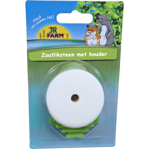 JR Farm JR Farm knaagdier zoutliksteen met houder, 80 gram. 05706