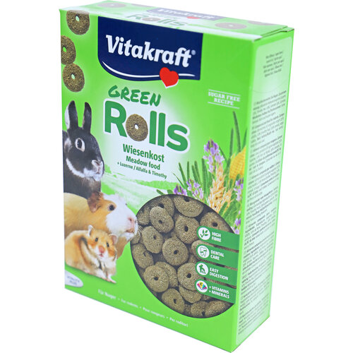 Vitakraft Vitakraft knaagdier Green Rolls, 300 gram.