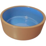 Hondeneetbak steen beige/blauw, 15 cm.