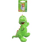 Boon hondenspeelgoed pluche dino groen, 15 cm met piep.