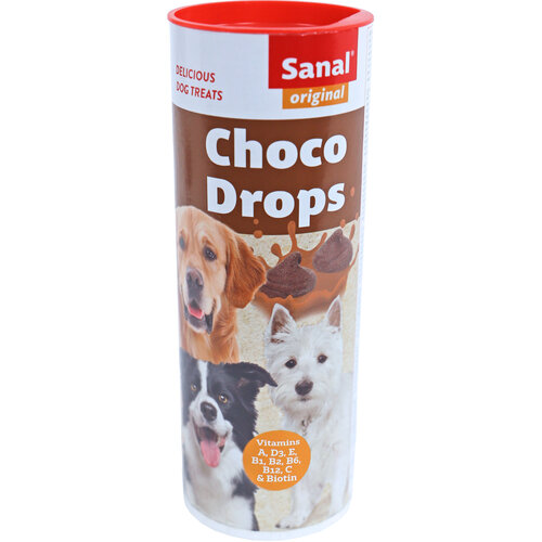 Sanal Sanal hond choco drops pot, 250 gram.