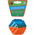 Boon hondenspeelgoed koel-bal vulbaar 9 cm, blauw/oranje.