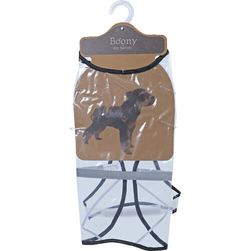 Boony Dog Fashion Boony Dog fashion honden regenjas transparant met reflectie, 35 cm.