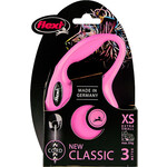 Flexi flexi rollijn CLASSIC cord XS roze, 3 meter.