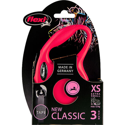 Flexi flexi rollijn CLASSIC tape XS rood, 3 meter.