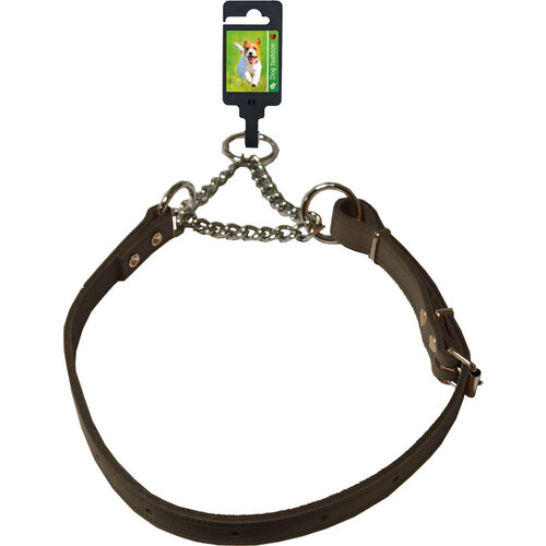 Boon Dog fashion Boon Dog fashion kettingsliphalsband verstelbaar, 18 mm/70 cm, donkerbruin.