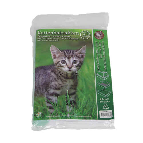 Boon kattenbakzak wit XL, pak a 10 stuks.