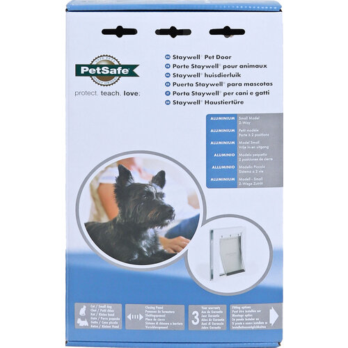 PetSafe Petsafe aluminium kattendeur 600/S, wit/transparant.