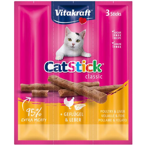 Vitakraft Vitakraft Cat-Stick mini, gevogelte & lever.