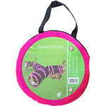 Boon speeltunnel nylon 'Y' model 85x25 cm, zwart/roze.