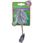 Boon kattenspeelgoed op kaart pluche muis met catnip en staart, 16 cm.