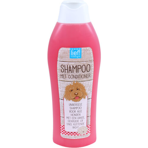 lief! lief! vachtverzorging shampoo universeel langhaar, 750 ml.