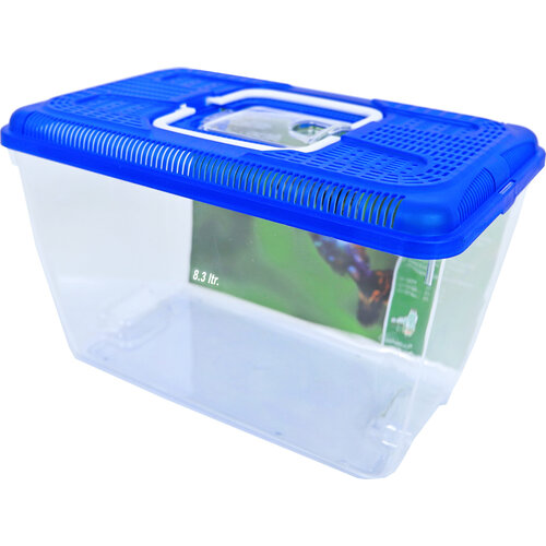 Boon Boon plastic aquarium met blauwe deksel, 8,3 liter.