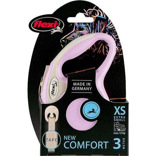 Flexi flexi rollijn NEW COMFORT tape XS rose, 3 meter.