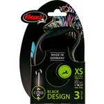 Flexi flexi rollijn BLACK DESIGN cord XS blauw, 3 meter.