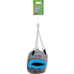 Boon Boon vogelnest hangbaar ton-model bruin/blauw, 14 cm.