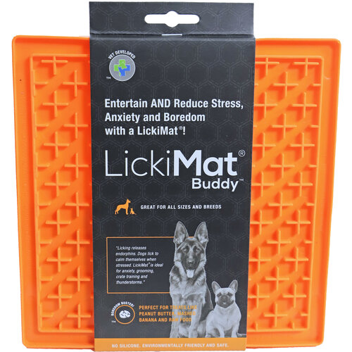 Licki Mat Licki Mat hond likmat Buddy oranje, 20 cm.